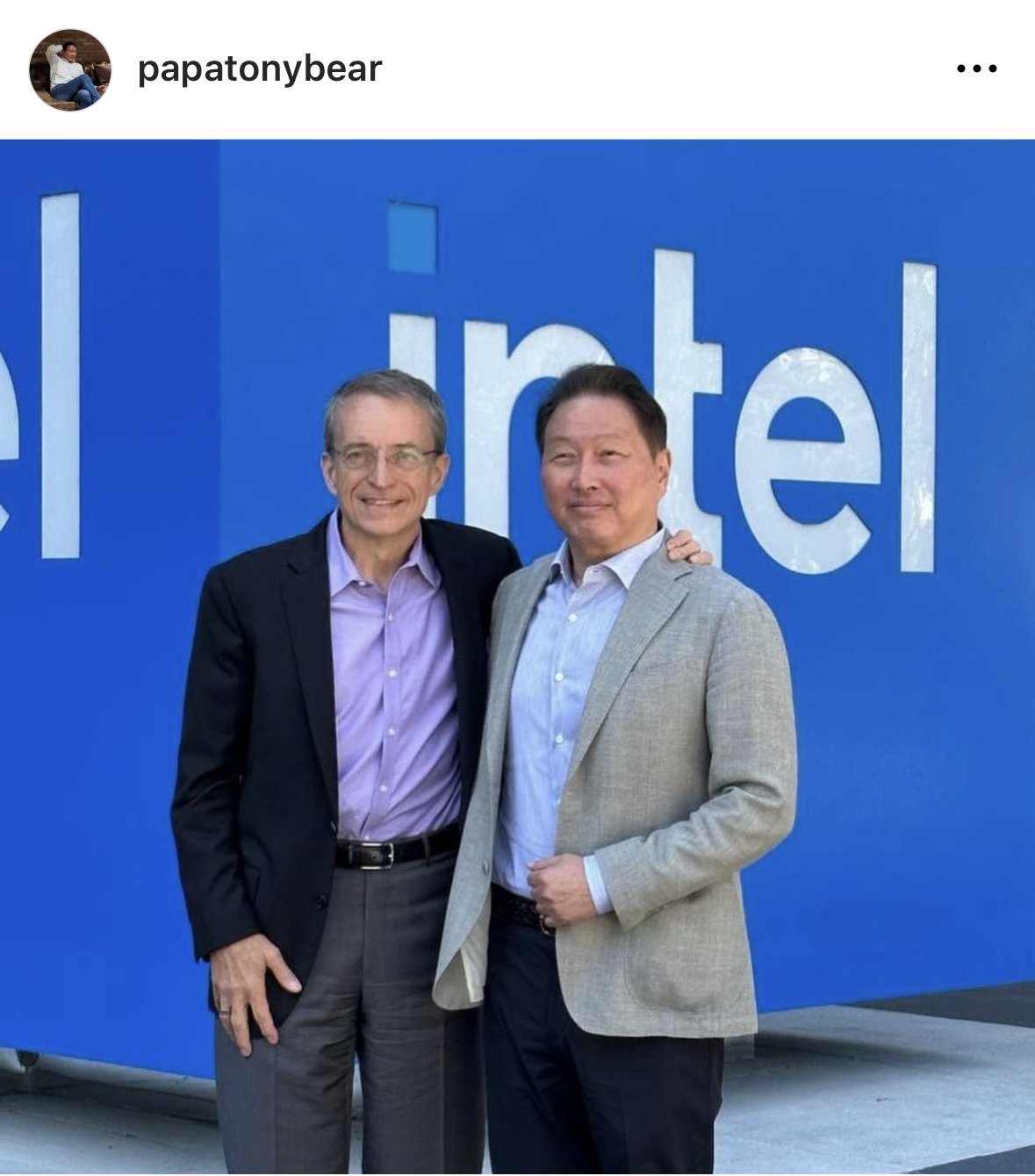최태원 SK그룹 회장이 미국 새너제이 인텔 본사에서 팻 겔싱어 CEO를 만난 모습(최태원 회장 인스타그램 갈무리) ⓒ News1