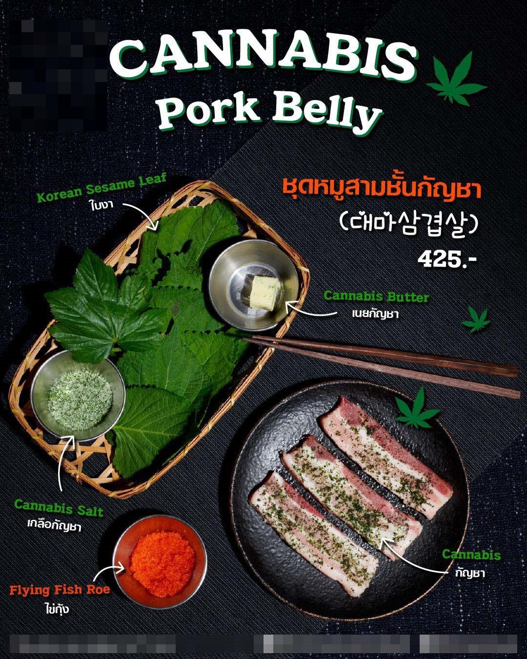 태국에서 대마초를 재료로 한 현지 음식 광고(국정원 제공)