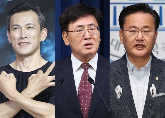 배우 유오성, 유상임 과학기술정보통신부 장관 후보, 유상범 국민의힘 의원(왼쪽부터) / 뉴스1