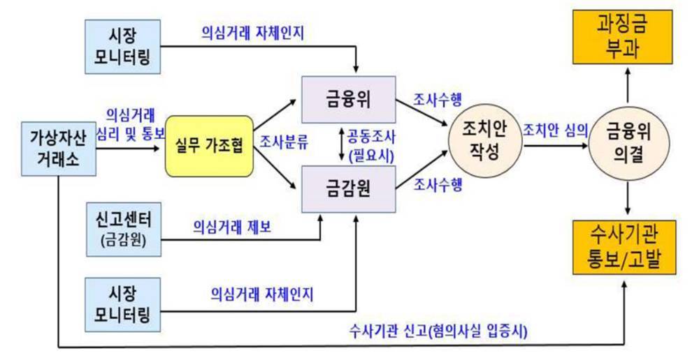 가상자산 불공정거래 조사 업무 흐름도 / 출처=금융위원회