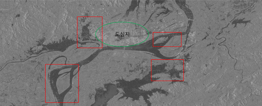 2024년 5월 19일 안후이성 Anqing 지역 SAR 영상 / 출처= Sentinel-1, ESA