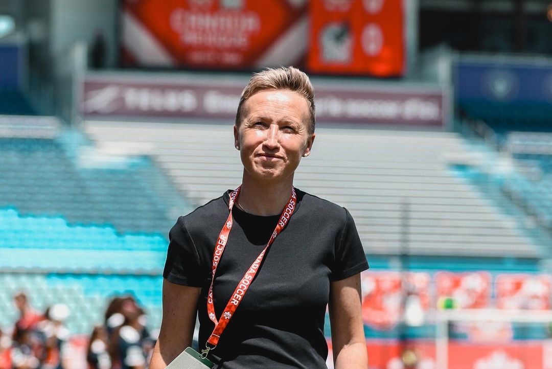 Canada Women's National Soccer Team Coach Bev Priestman. Photo courtesy of Priestman's Instagram.