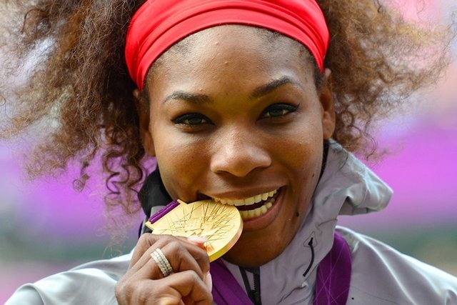 Serena Williams, who won a total of four Olympic gold medals. London=AP