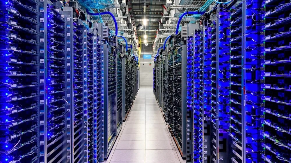 A server room inside a Google Cloud data center. Courtesy of Google Blog