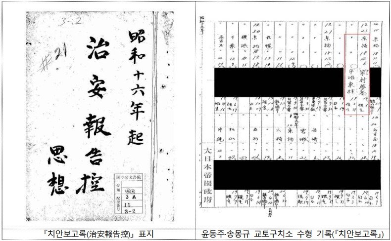 국가보훈부는 1940년부터 1945년까지 일본 형무소에 수감된 독립운동가 등을 확인할 수 있는 일본 국립공문서관 자료를  공개했다. (국가보훈부 제공)