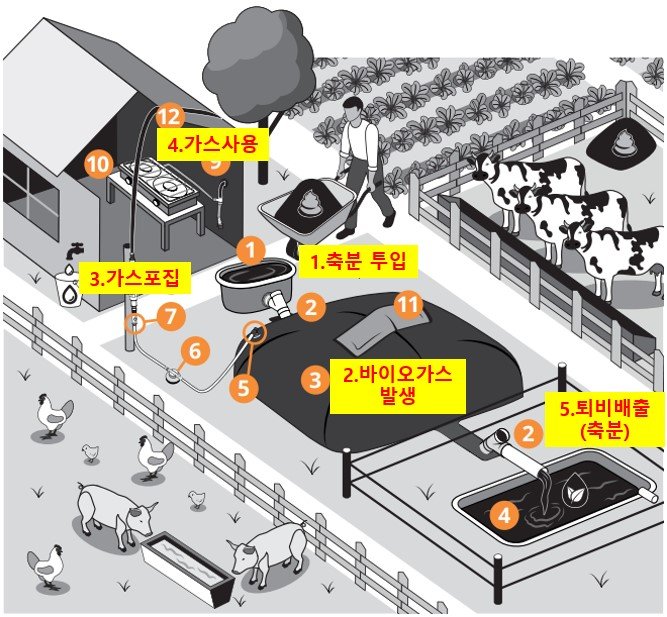 바이오가스 생산 메커니즘. 시스테마 바이오(Sistema.bio) 제공