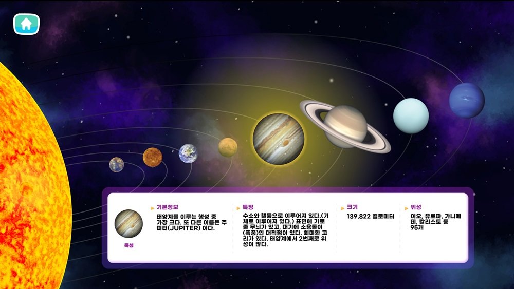 팁스비 콘텐츠 중 하나인 태양계 탐험 학습 / 출처=위드인넷