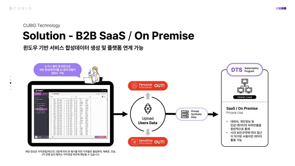 큐빅의 합성 데이터 솔루션 / 출처=큐빅]