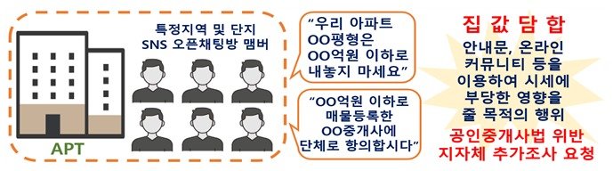 집값 담합 의심거래 개념도.(국토교통부 제공)