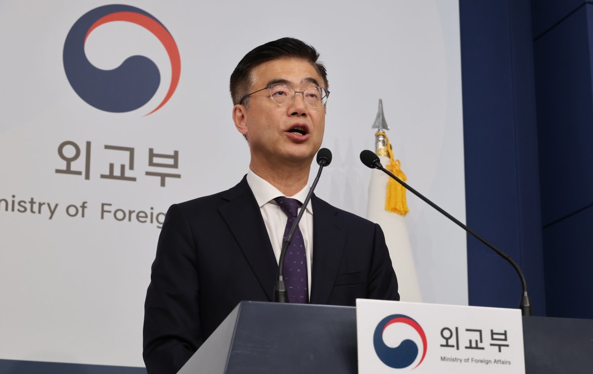 이재웅 외교부 대변인이 4일 서울 종로구 외교부에서 한·미 방위비협상 관련 브리핑을 하고 있다. 2024.10.04. 뉴시스