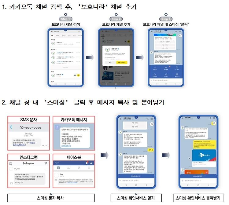 보호나라 채널 추가하는 방법.경찰청 제공.