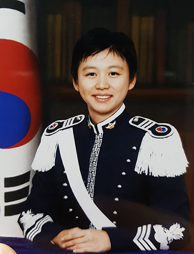 공군사관학교 3학년 생도 시절의 정다정 공군 소령 모습. 정다정 소령 제공