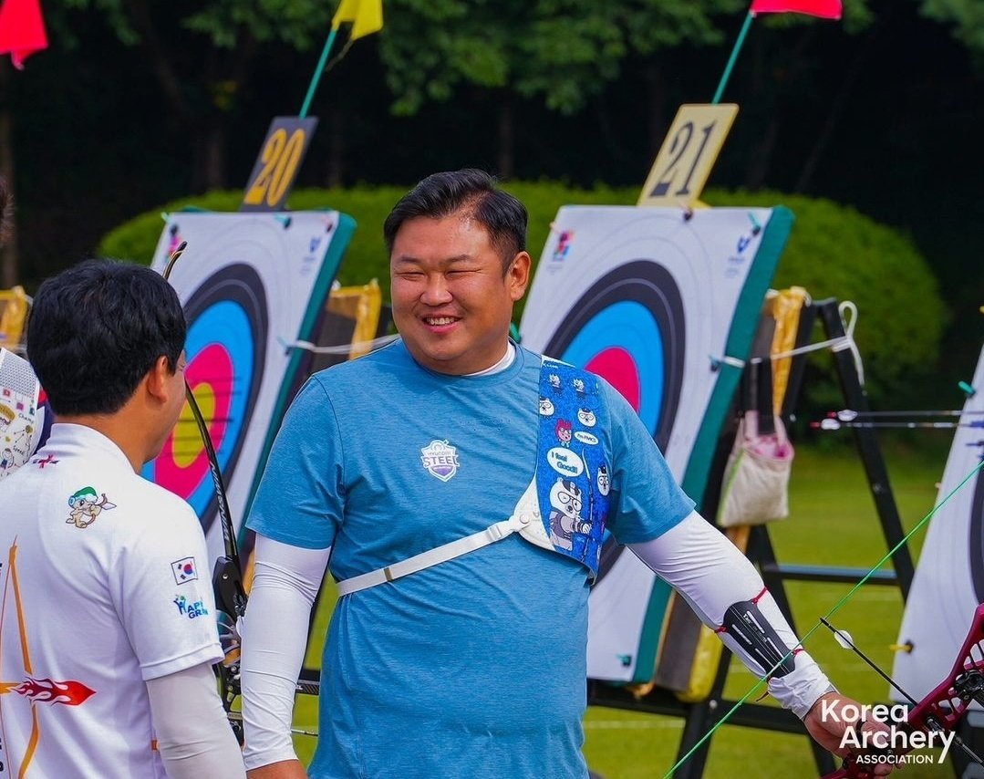 오진혁의 경기 모습.  대한양궁협회 제공