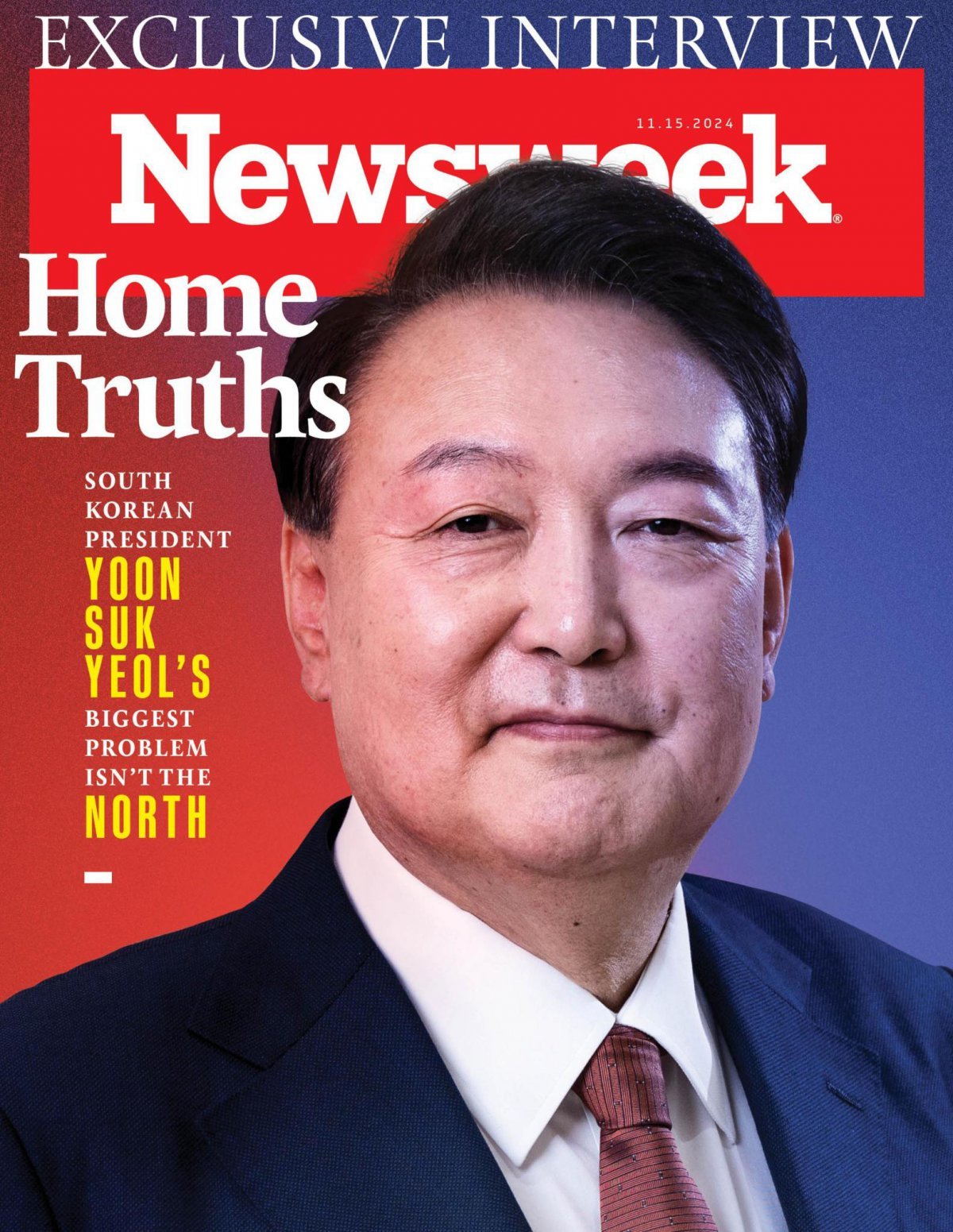 대통령실이 8일 미국 시사주간지 ‘뉴스위크(Newsweek)’가 이날(11월 15일 자) 발간된 최신호에서 윤석열 대통령과의 단독 인터뷰 기사를 표지 사진과 함께 커버 스토리로 다뤘다고 밝혔다. 사진=대통령실 제공