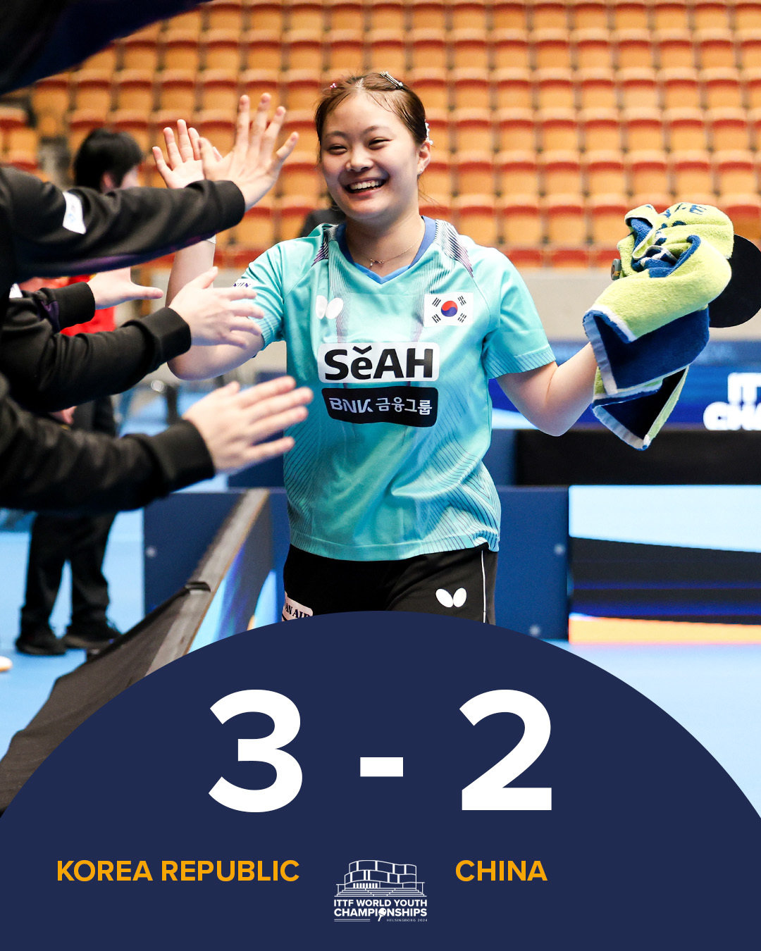 한국 여자 탁구 기대주 유예린(ITTF SNS 캡처)