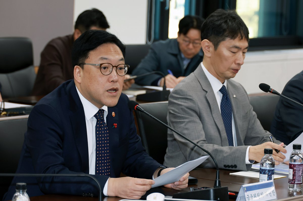 김병환 금융위원장이 4일 오전 서울 종로구 정부서울청사에서 금융협회장들과 간밤의 비상계엄 선포 및 해제 관련 금융상황 점검회의를 하고 있다. (금융위원회 제공) 2024.12.4/뉴스1