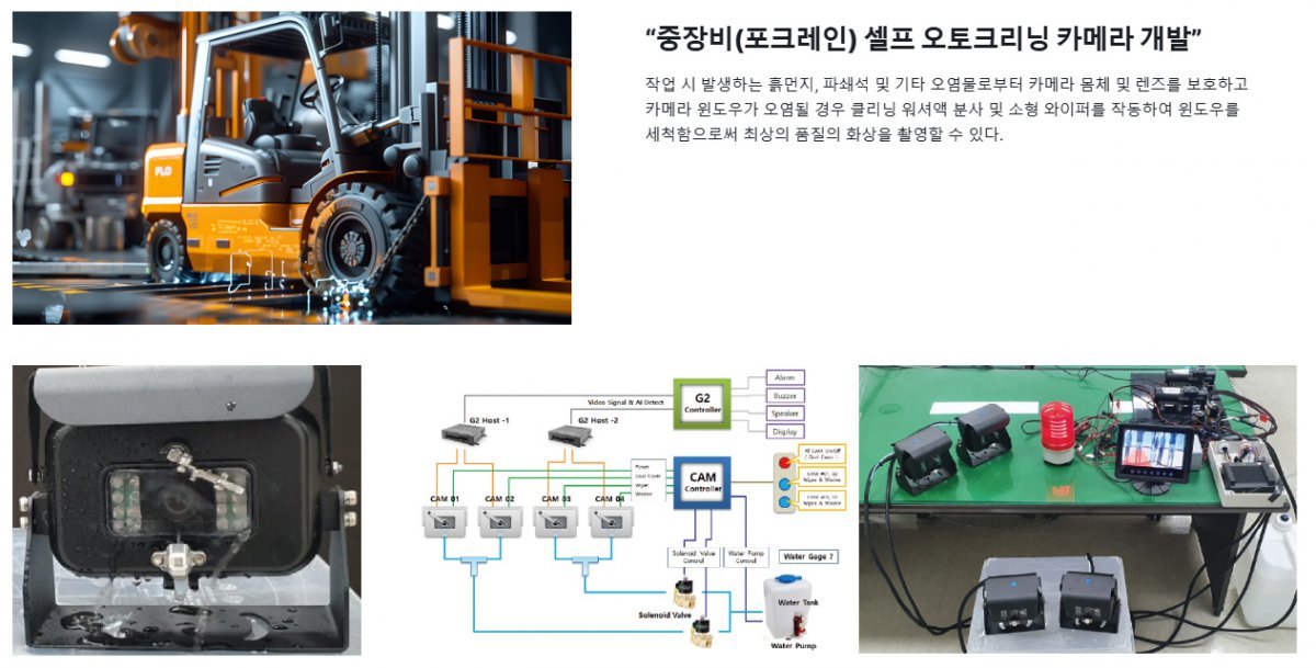 먼지가 많은 환경에서도 시야를 문제없이 확보하는 오토크리닝 카메라도 개발 중이다 / 출처=IT동아