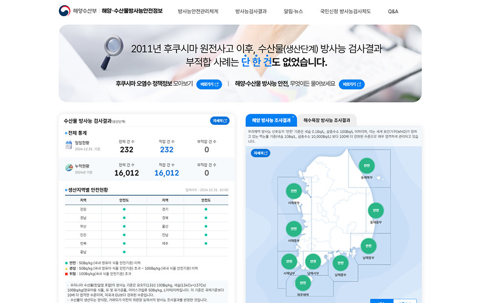 각 정부 부처도 사실확인을 위한 전용 페이지 및 안내 자료 등을 배포합니다 / 출처=해양수산부