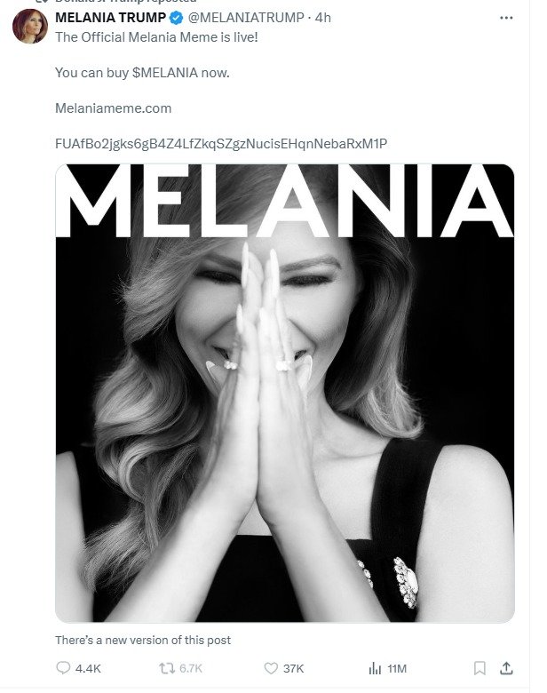 ???? ??? ? ?? ‘????(MELANIA)’? ???? ?? ???? ???. X ???.