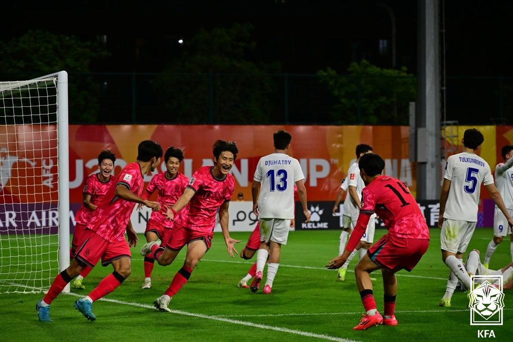 한국 U20 대표팀. 대한축구협회 제공