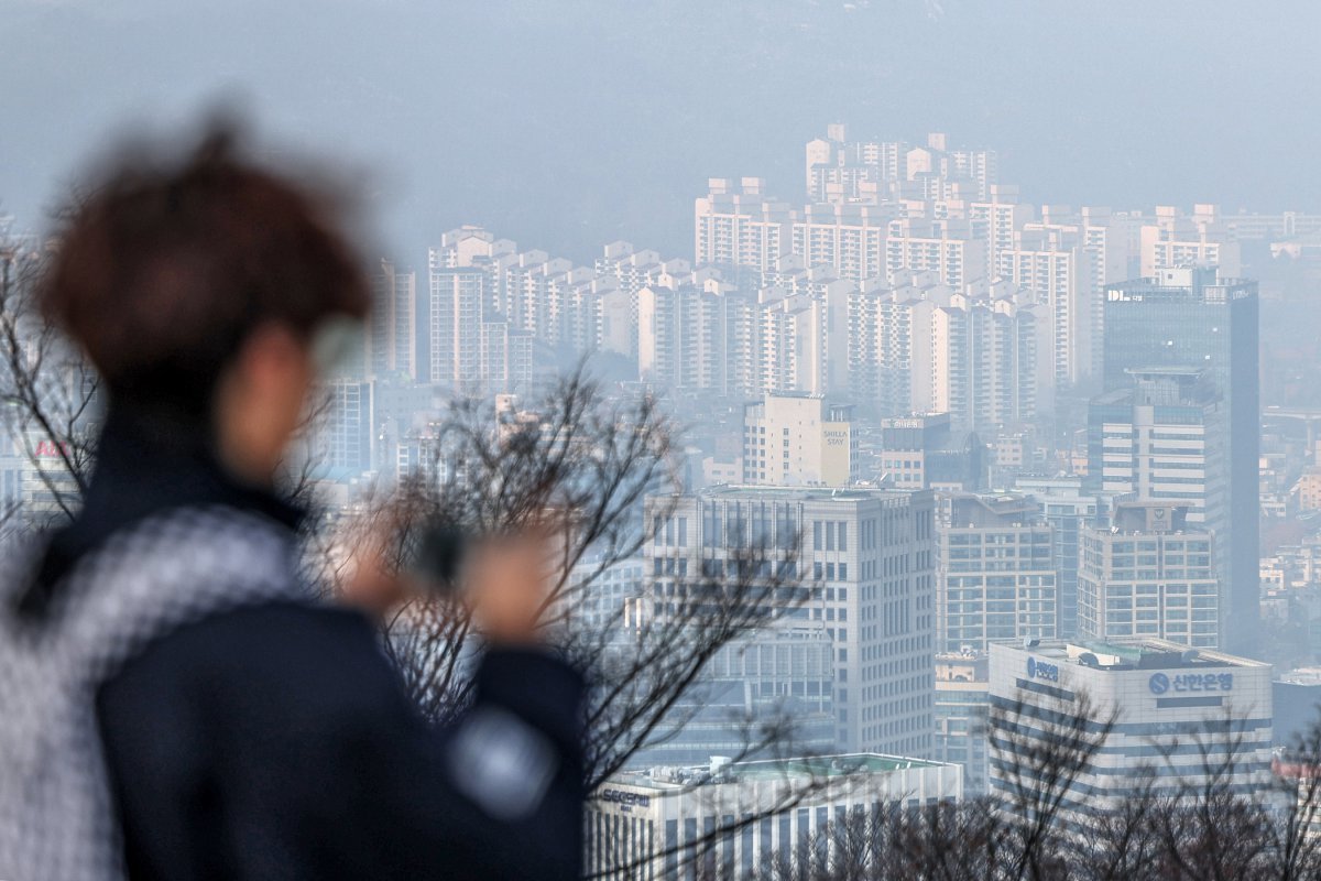 서울 남산에서 바라본 시내 아파트 밀집 지역. 2025.1.6 뉴스1