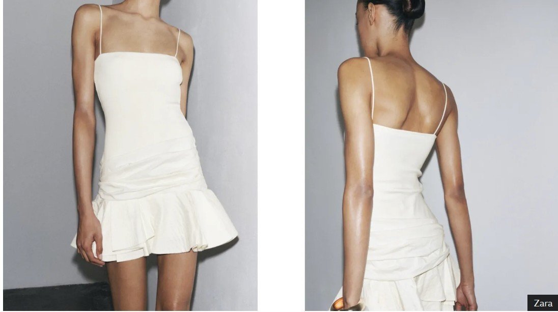 지나치게 마른 모델로 영국에서 금지된 자라 광고. 출처=BBC 방송 웹사이트