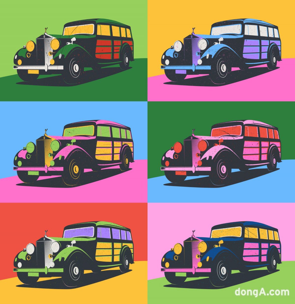 팝아트에 대한 오마주를 담아 팬텀을 재해석한 일러스트레이션 Emmanuel Romeuf 작품.