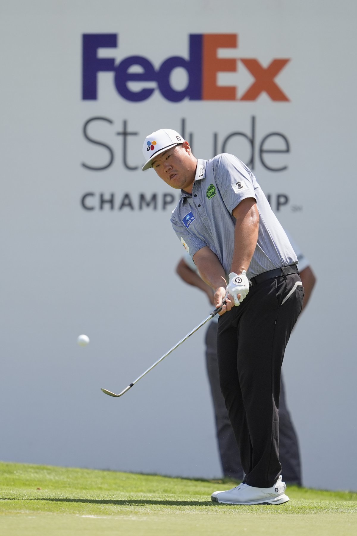 임성재가 6일(현지 시간) 미 테네시주 멤피스의 TPC 사우스윈드에서 열리는 미국프로골프(PGA 투어 페덱스컵 플레이오프(PO) 1차전 세인트 주드 챔피언십을 앞두고 연습 라운딩하고 있다. 한국 선수로는 임성재와 김시우가 출전한다. 2025.08.07 멤피스=AP 뉴시스