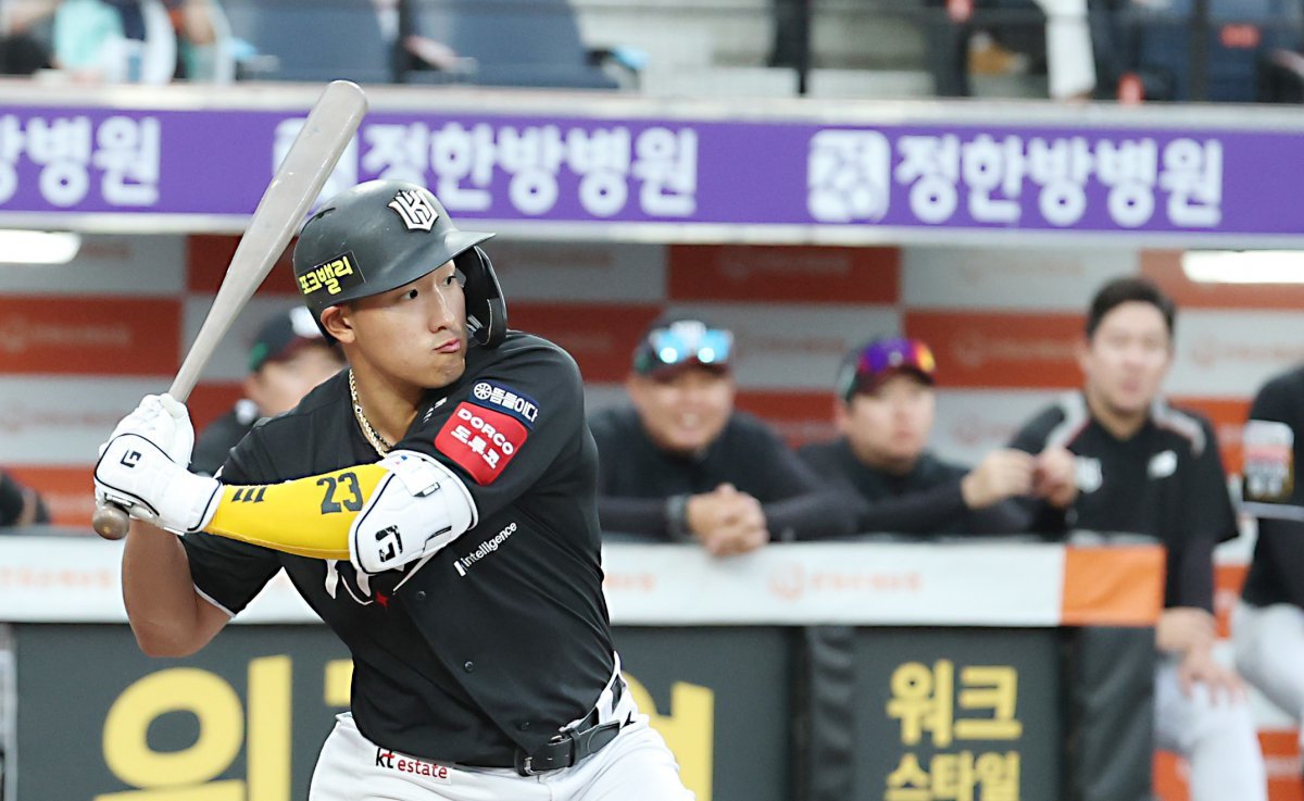 7월 MVP를 받은 KT 위즈 안현민. 2025.6.5 뉴스1