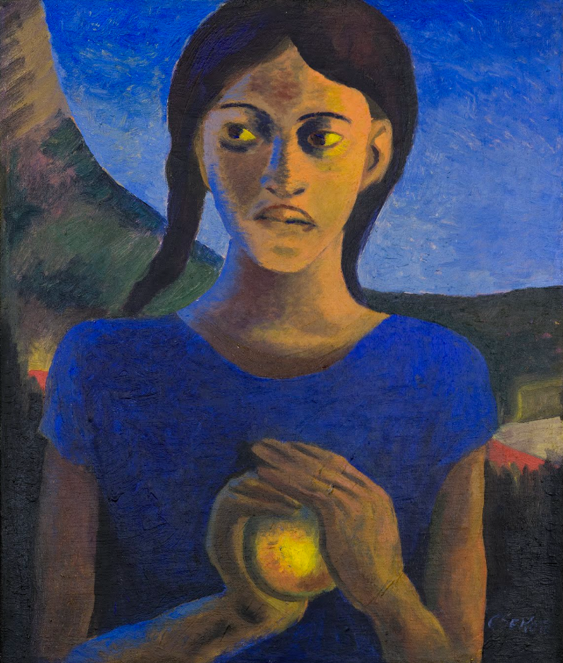 제라드 세코토, 오렌지를 든 소녀, 연도 미상. 요하네스버그 아트 갤러리 제공