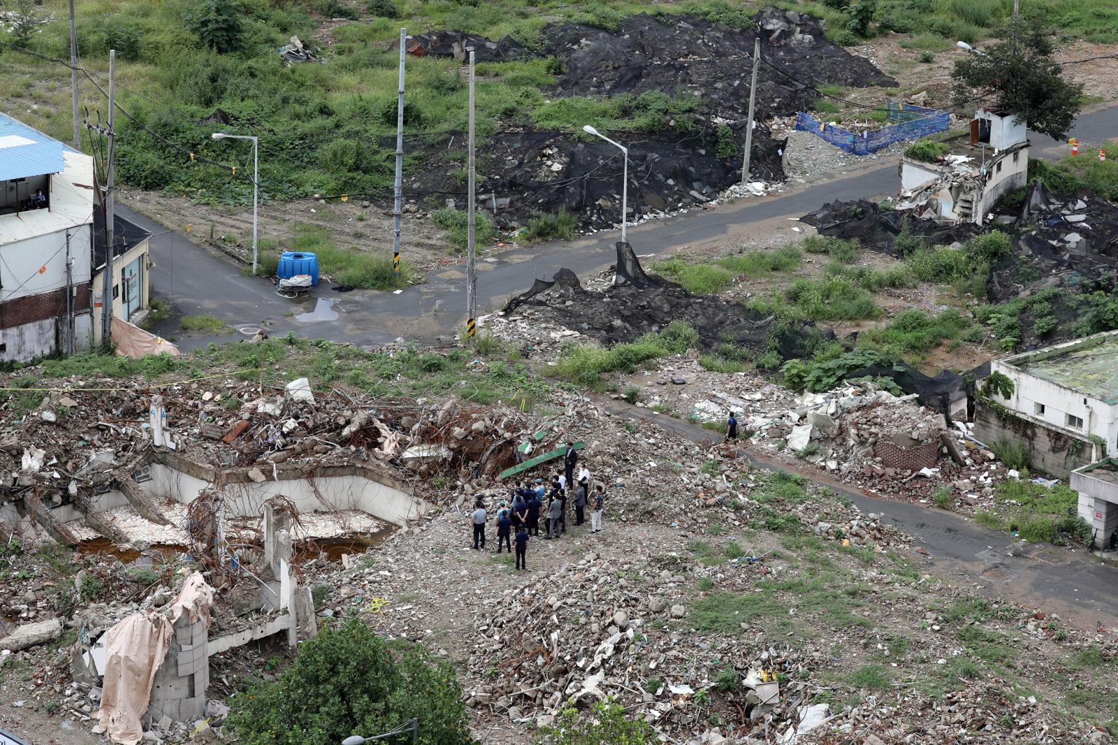 광주 동구 학동4구역 주택재개발 5층 건물 붕괴 참사 현장 2021.8.27. 뉴스1