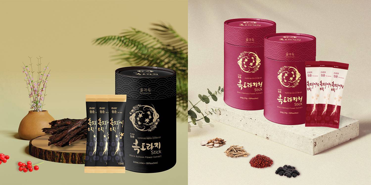 성별 맞춤 개념을 도입한 다소니 흑도라지청 제품 / 출처=다소니