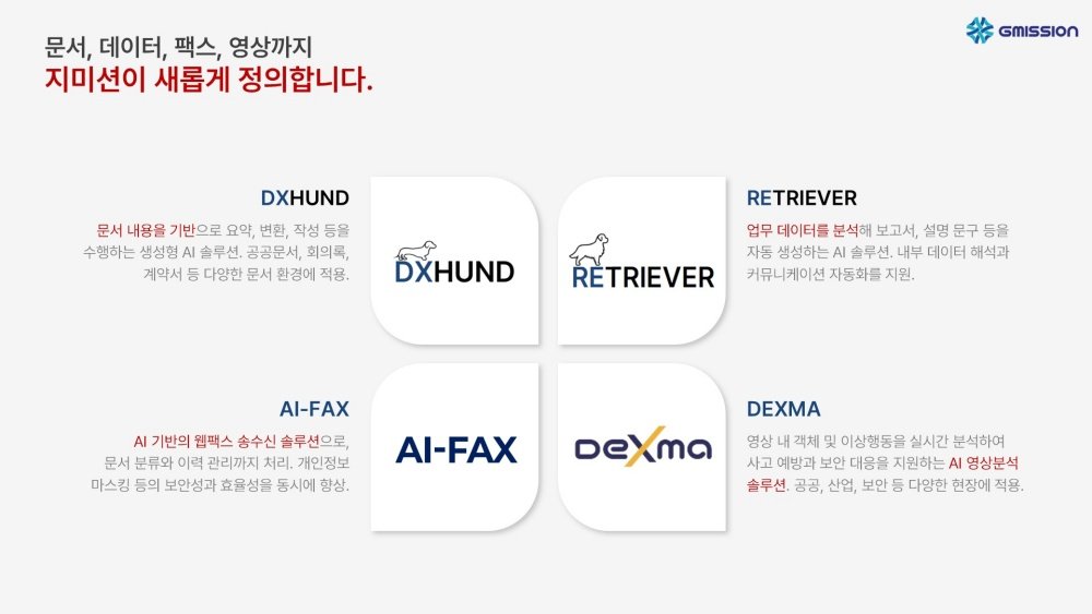 지미션은 AI 팩스 기술을 확장해 다양한 솔루션을 개발한 결과 공공·금융 분야에서 비정형 문서 처리의 성공 사례를 쌓으며 급성장하고 있다 / 출처=지미션