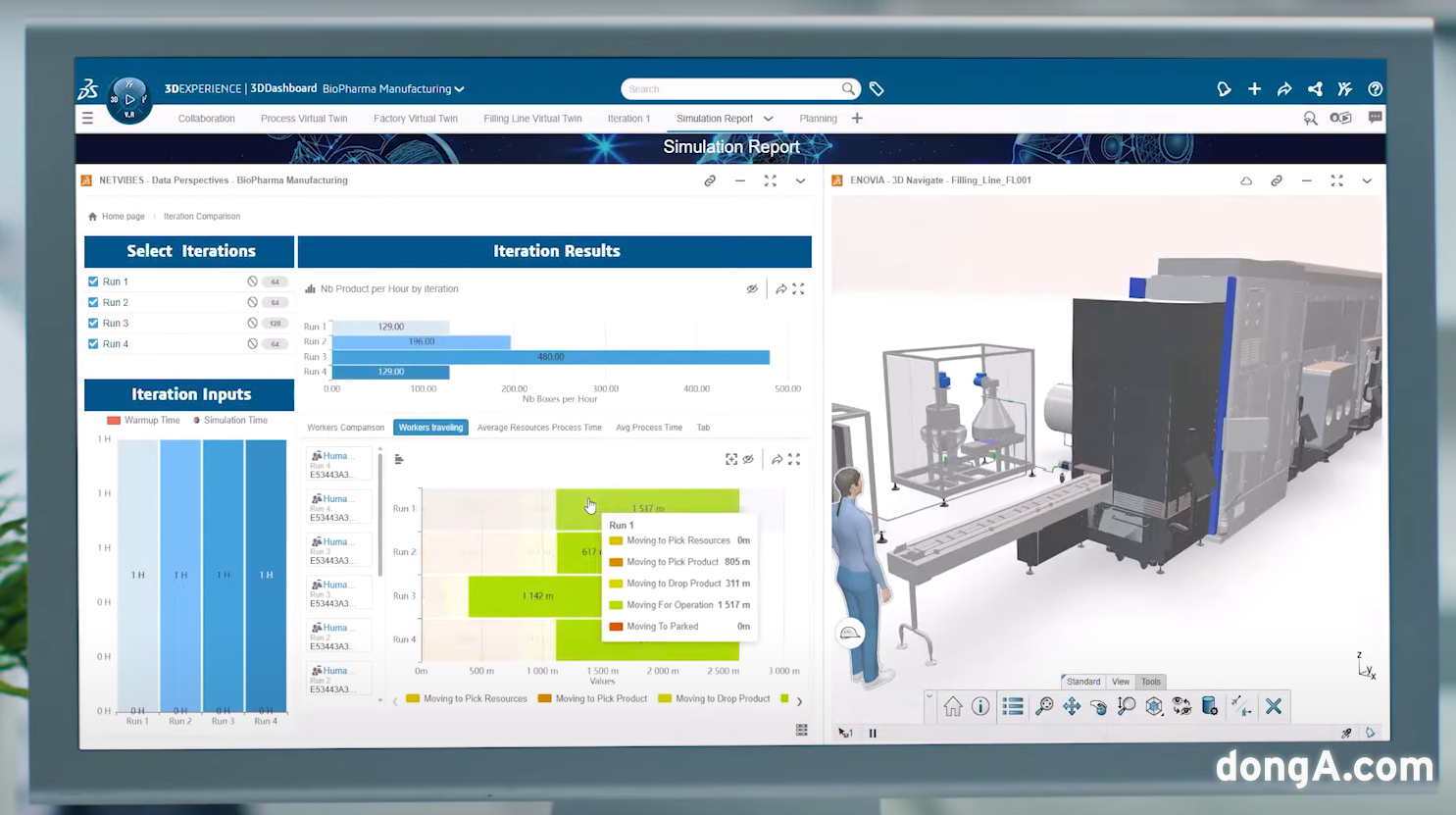 다쏘시스템 3D익스피리언스 플랫폼 구현 모습.