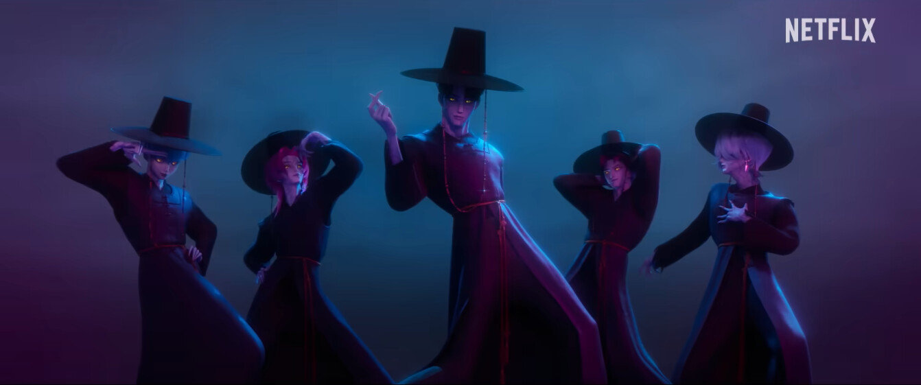 ‘케이팝 데몬 헌터스’에 등장하는 사자보이즈. 넷플릭스 제공