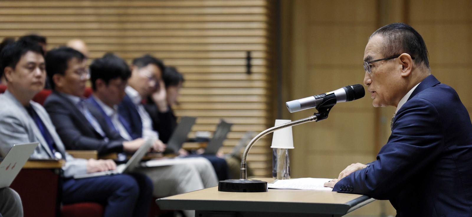 위성락 안보실장이 22일 서울 용산 대통령실 청사에서 기자간담회를 하고 있다. 2025.8.22 대톨령실사진기자단