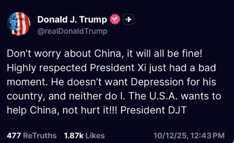 트럼프 트루스 소셜 갈무리