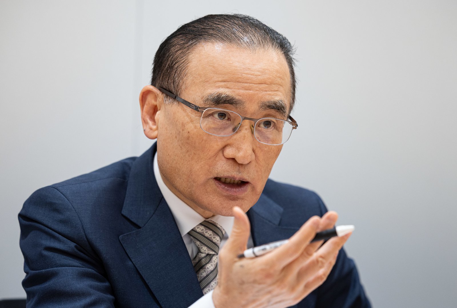 위성락 국가안보실장이 29일 서울 용산 대통령실 청사에서 뉴스1을 비롯한 국내 통신사 취재진들과 인터뷰를 하고 있다.  News1