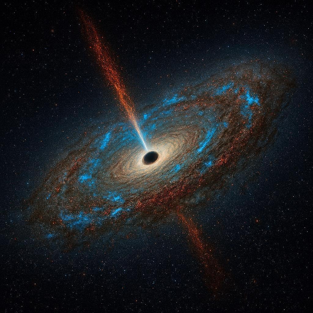 초대질량 블랙홀 은하 상상도(천문연 제공)