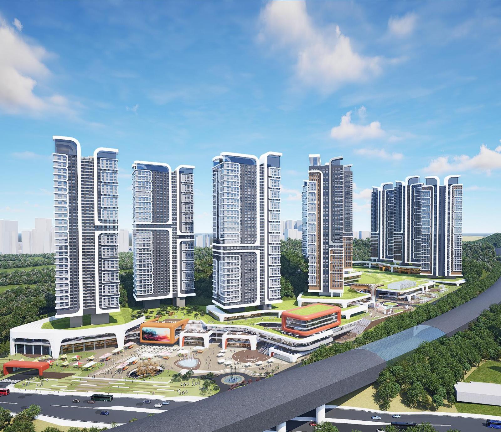 이달 말 입주를 시작하는 서울 강서구 마곡동 VL르웨스트(위쪽 사진)는 대표적인 도심 속 시니어주택이다. 이처럼 은퇴 후에도 도시에 거주하려는 고령자가 늘면서 화성동탄2신도시에는 사업비 2조 원의 2550채 규모 시니어타운 사업(아래 사진)도 추진되고 있다. 
롯데건설·엠디엠플러스 제공