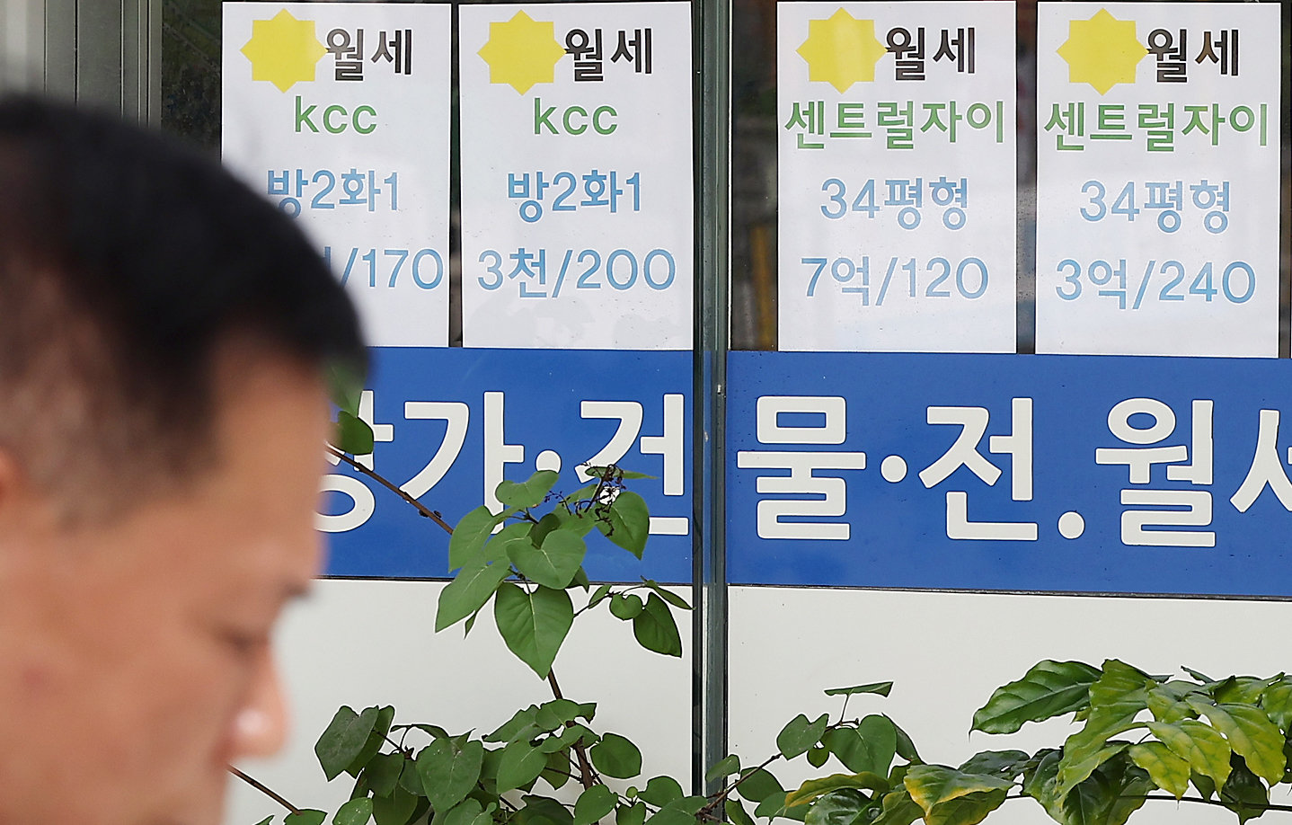 사진은 서울 시내 한 부동산에 붙어있는 월세 안내문. /뉴스1