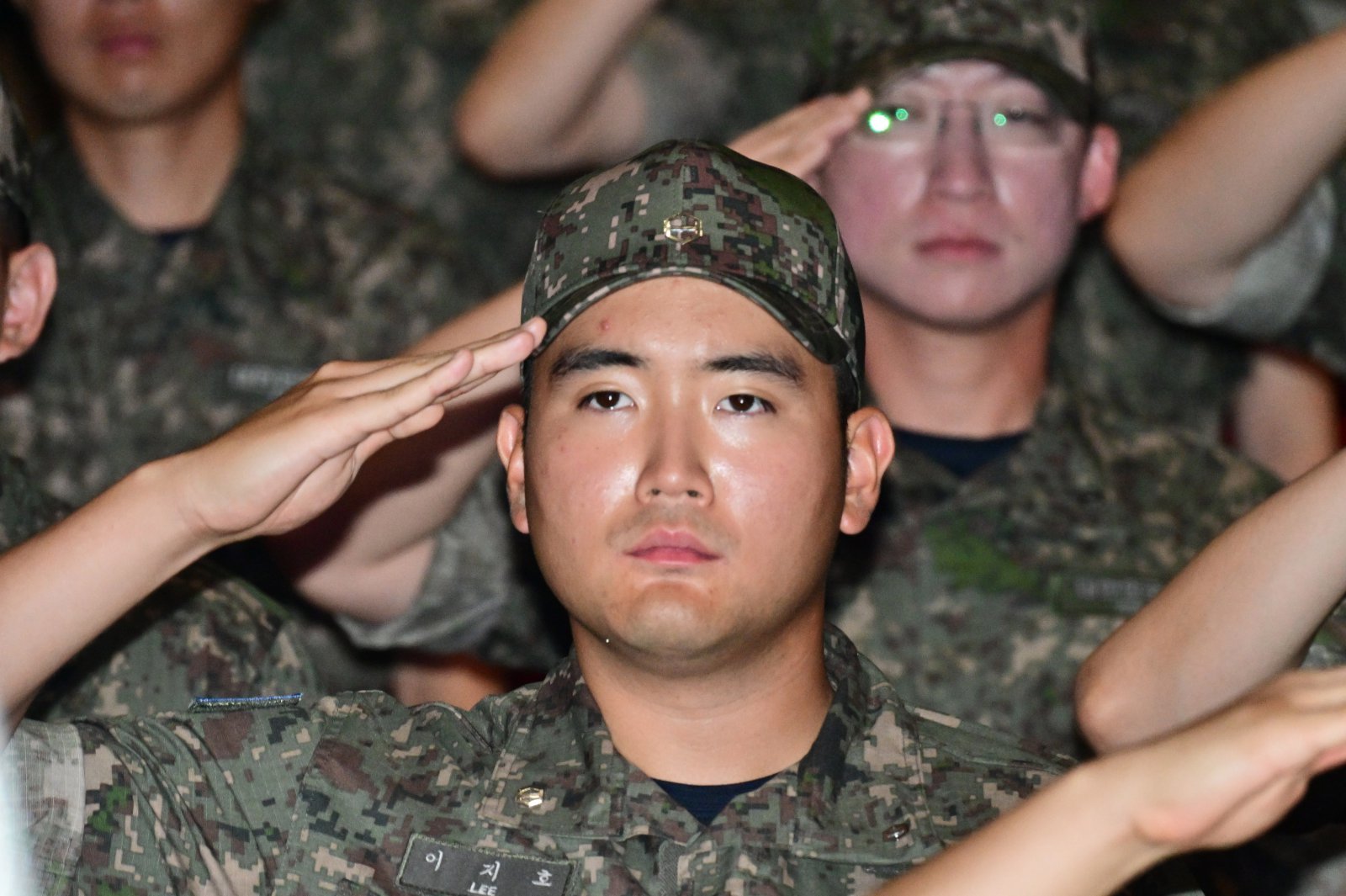 23일 오전 삼성전자 이재용 회장의 장남 이지호 씨가 경남 창원시 진해구 해군사관학교에서 열린 ‘제139기 해군 사관후보생 입교식’에서 참석해 있다. 2025.09.23 [창원=뉴시스]