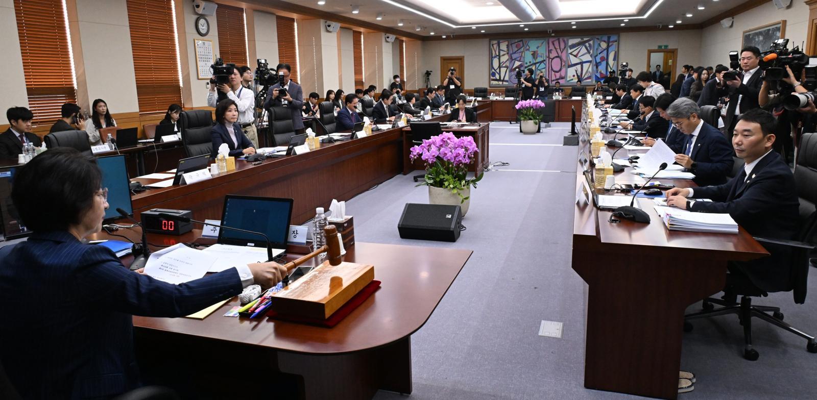 15일 서초구 대법원에서 열린 국회 법제사법위원회 ‘현장 국정감사’가 열리고 있다. 2025.10.15/뉴스1