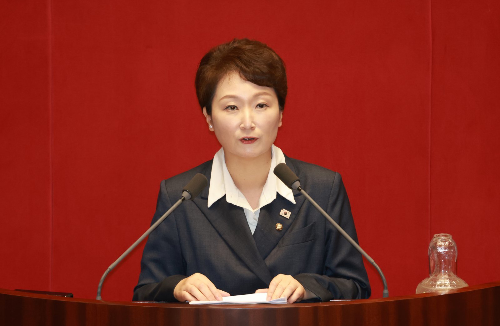 이언주 더불어민주당 최고위원이 17일 서울 여의도 국회에서 열린 제429회국회(정기회) 제7차 본회의 ‘경제에 관한 질문’에서 질의 전 발언하고 있다. 2025.09.17. [서울=뉴시스]