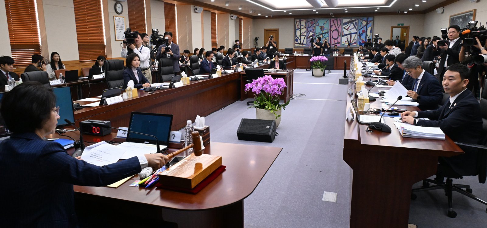 15일 오전 서울 서초구 대법원에서 국회 법제사법위원회 현장 국정감사가 열리고 있다. 2025.10.15 뉴시스