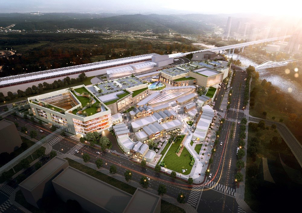 KTX울산역세권 개발의 선도 사업인 ‘KTX울산역 복합환승센터’ 사업이 백지화됐다. 사진은 롯데그룹이 수립한 사업 조감도. 울산시 제공