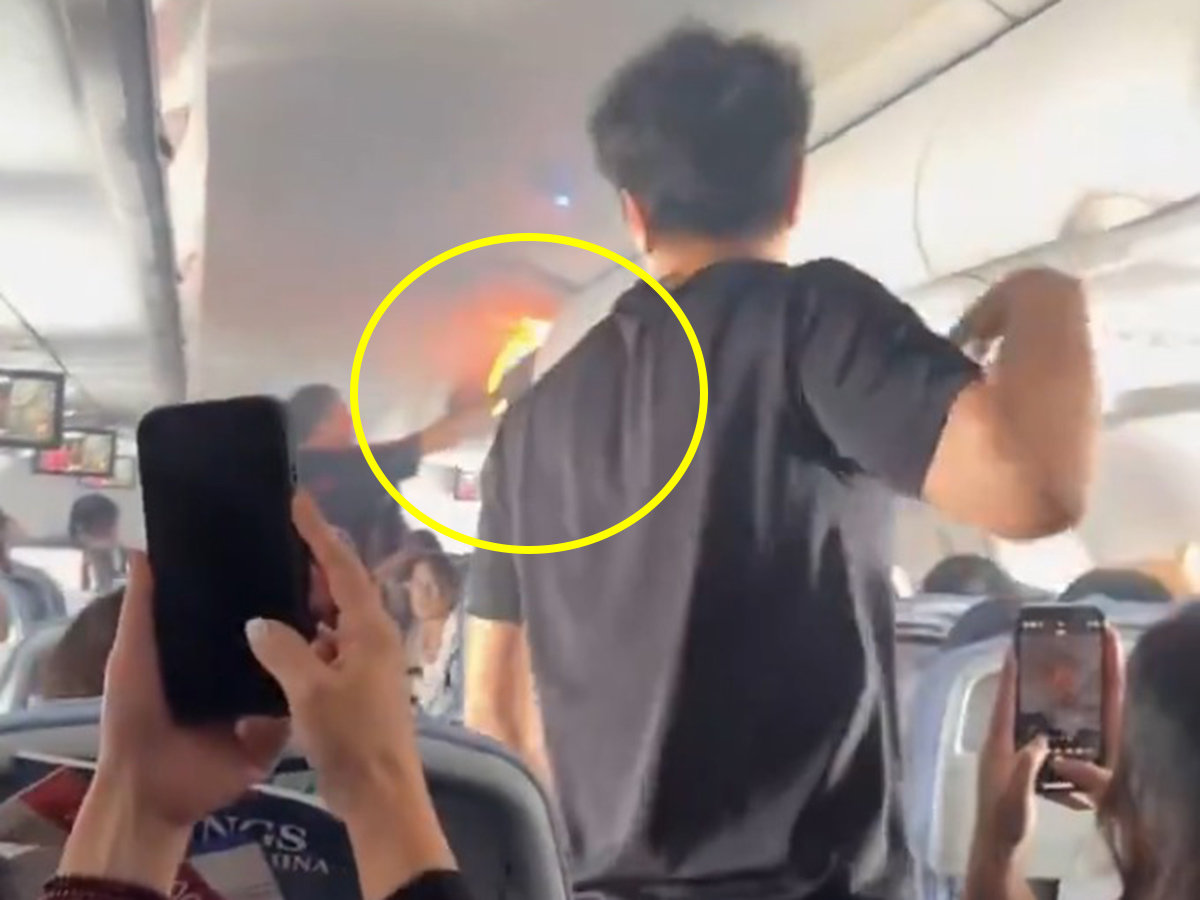 중국국제항공(에어차이나) 여객기가 18일 인천국제공항으로 가던 중 기내 수하물 화재로 상하이에 비상 착륙했다고 AFP 통신이 보도했다. (상하이데일리 소셜미디어 엑스) 뉴스1