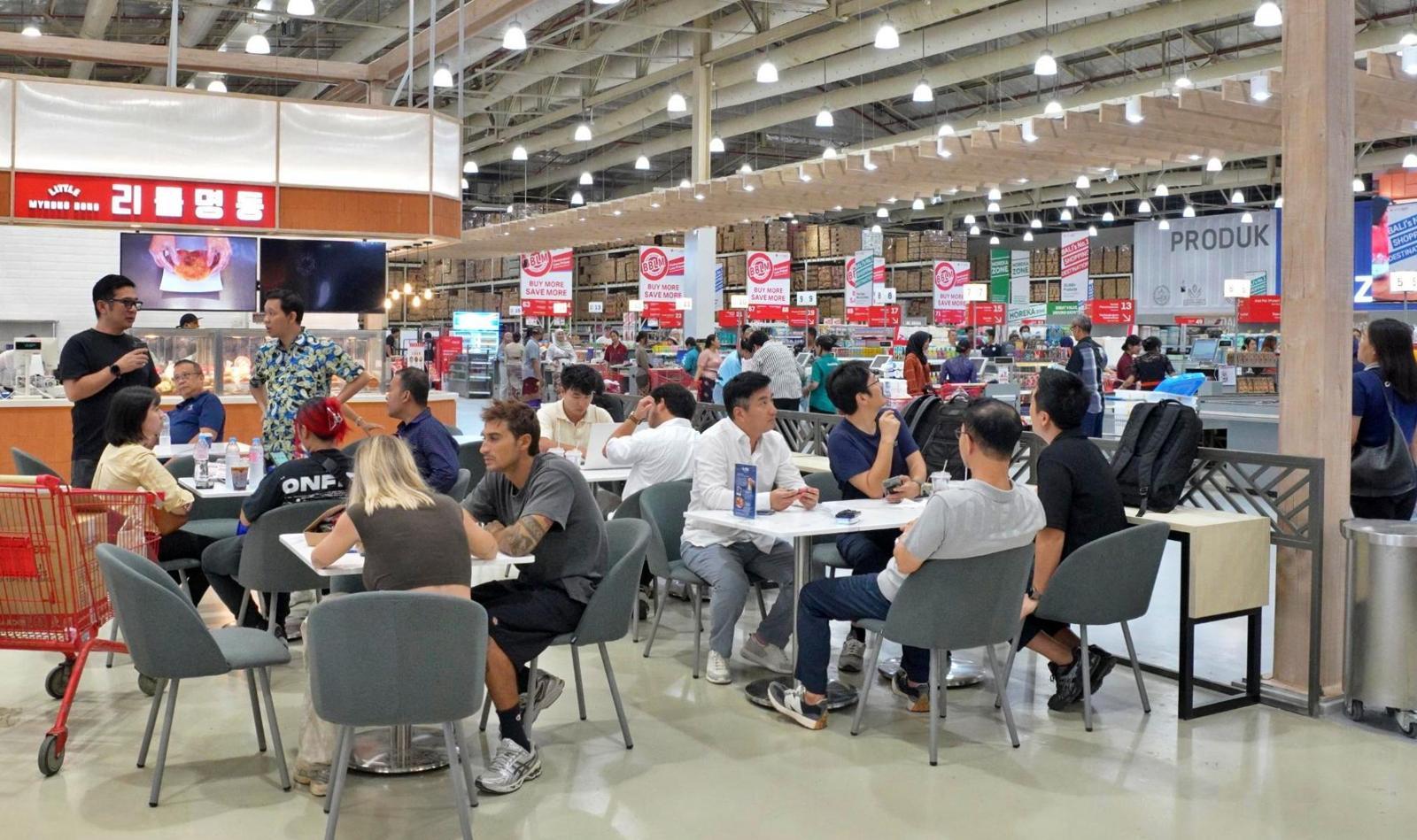 롯데마트 발리점 푸드테넌트 매장 전경.