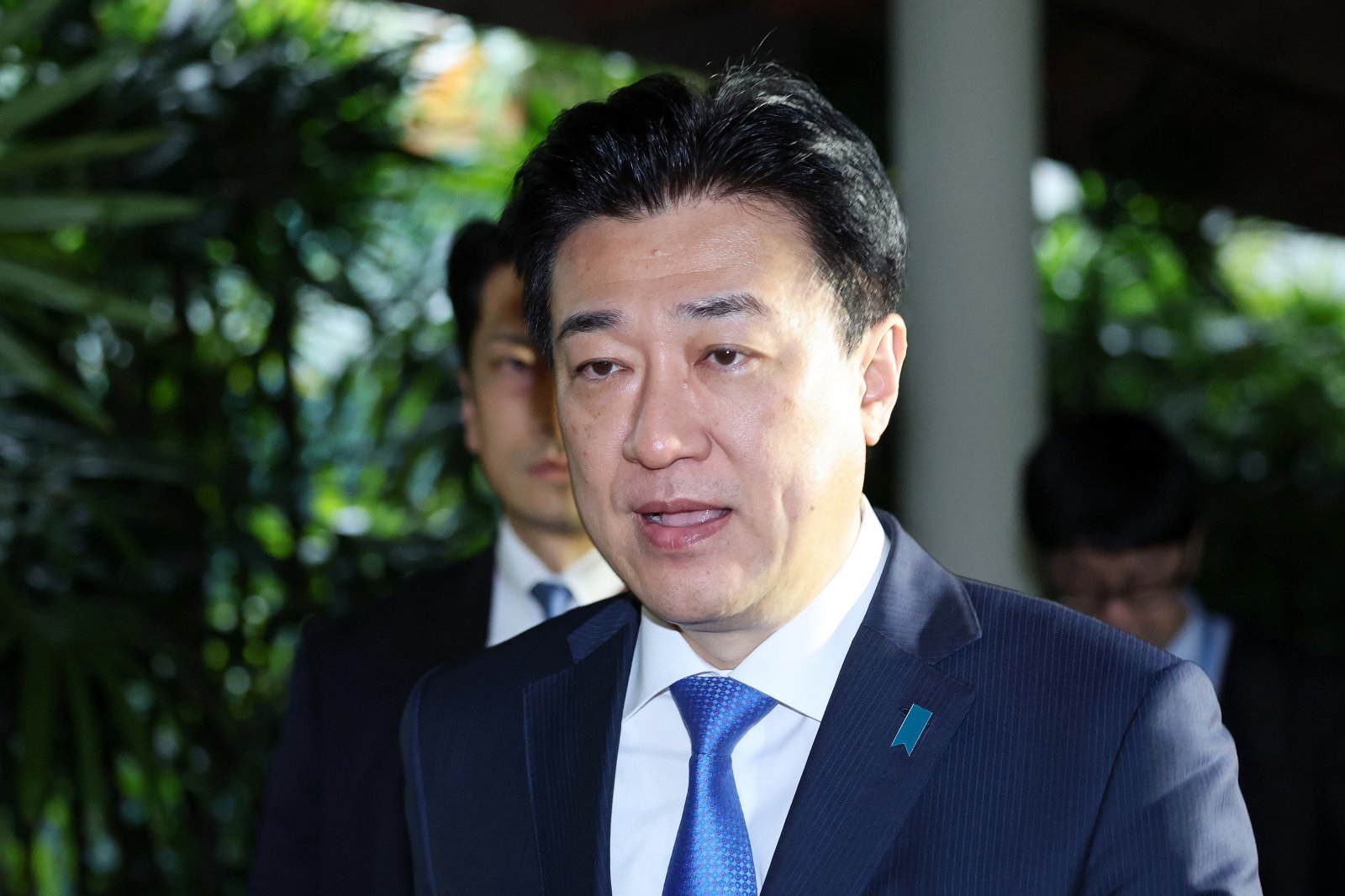 2024년 당시 기하라 미노루 일본 방위상이 싱가포르 샹그릴라 호텔에서 열린 제21차 아시아안보회의(샹그릴라 대화) 계기 한미일 국방장관 다자회담에 참석하고 있다. (공동취재) 2024.6.2/뉴스1