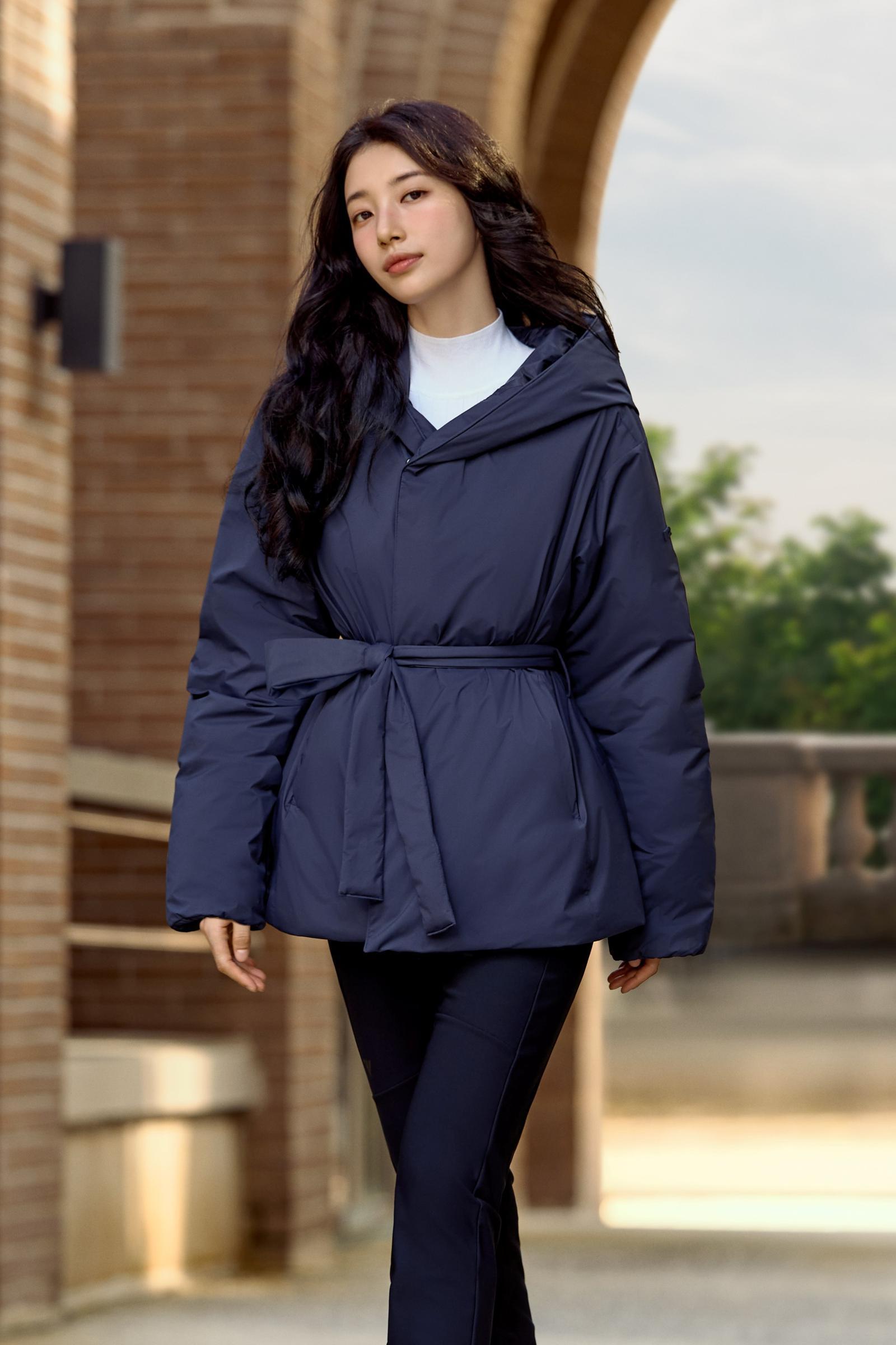 K2는 이번 시즌 솜털 95% 프리미엄 구스로 포근함을 더한 ‘K95 에끌레어 코트’. K2 제공